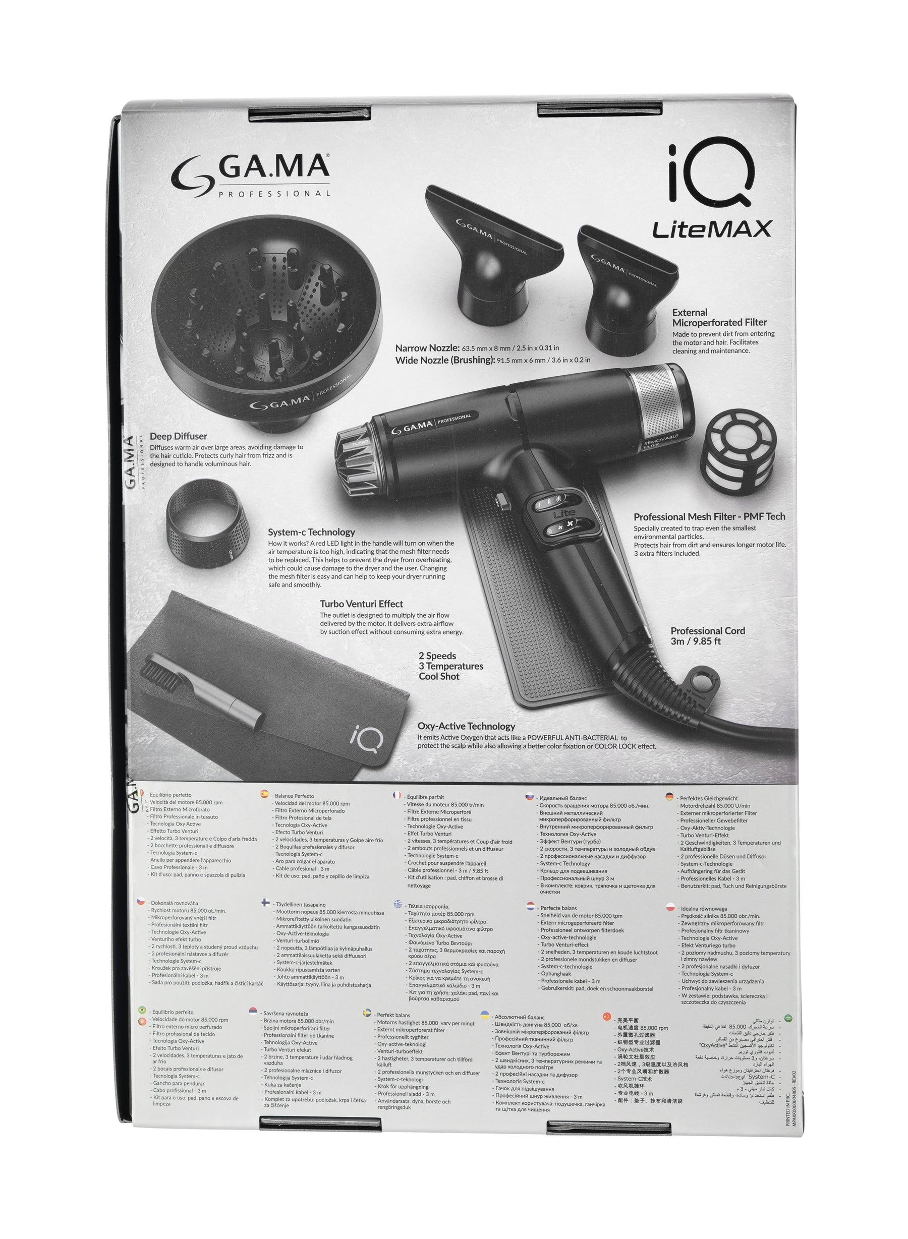 Gama Professional Gama Professional IQ Lite Max - Black Hair Dryers