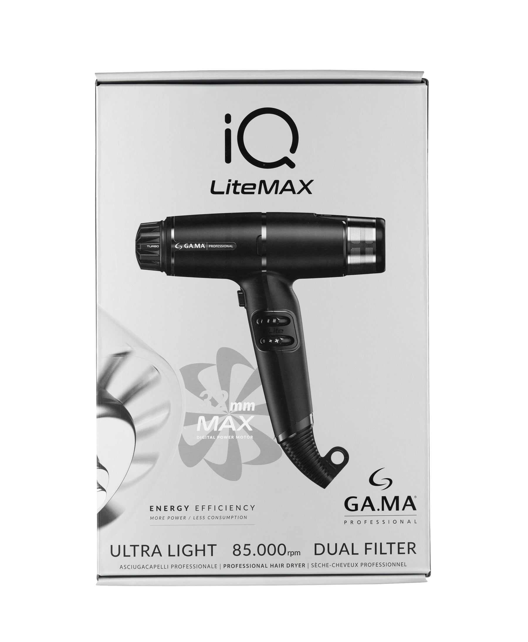 Gama Professional Gama Professional IQ Lite Max - Black Hair Dryers