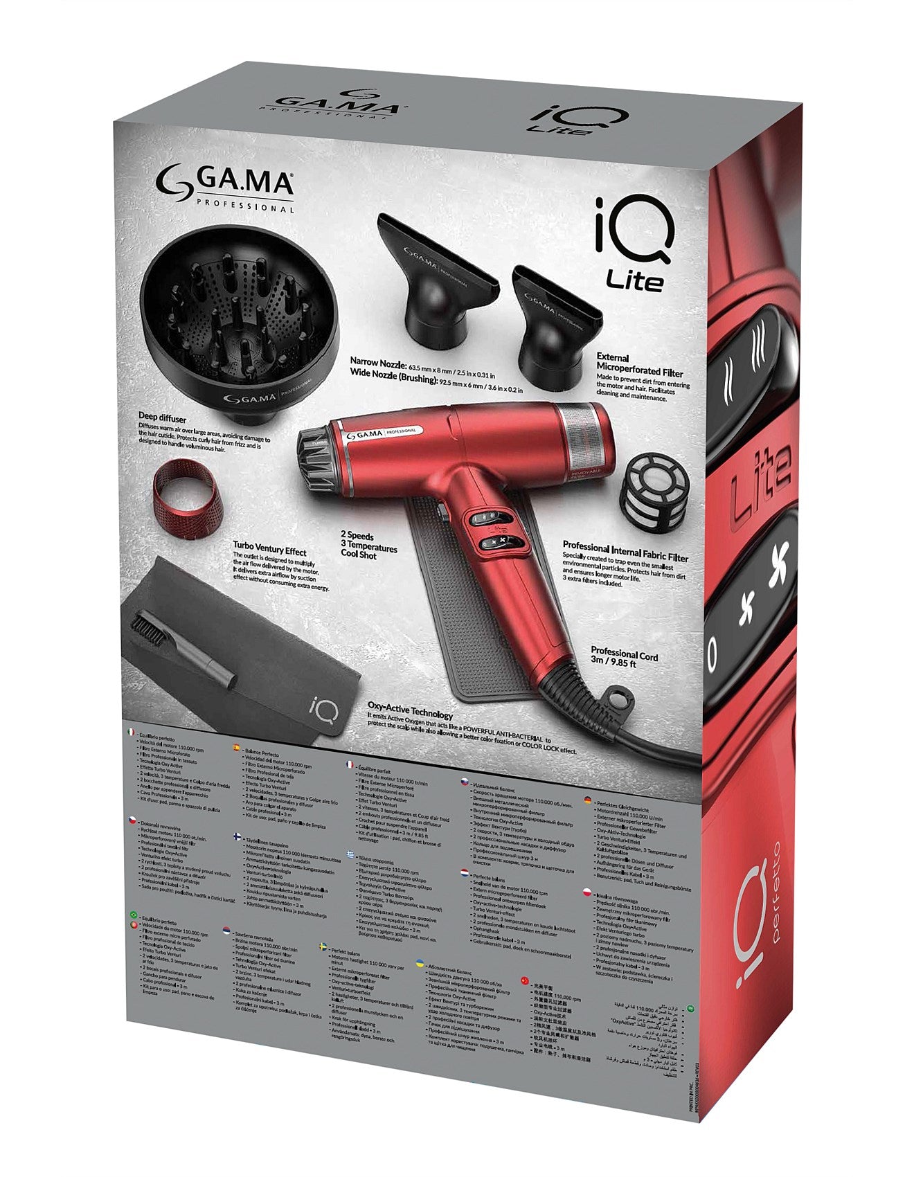 Gama Professional Gama Professional IQ Lite - Red Hair Dryers