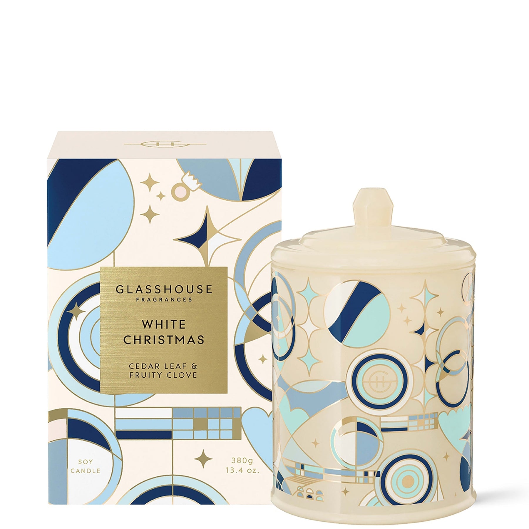 Glasshouse Fragrances Glasshouse Fragrances Christmas 380g Candle - White Christmas Fragrance