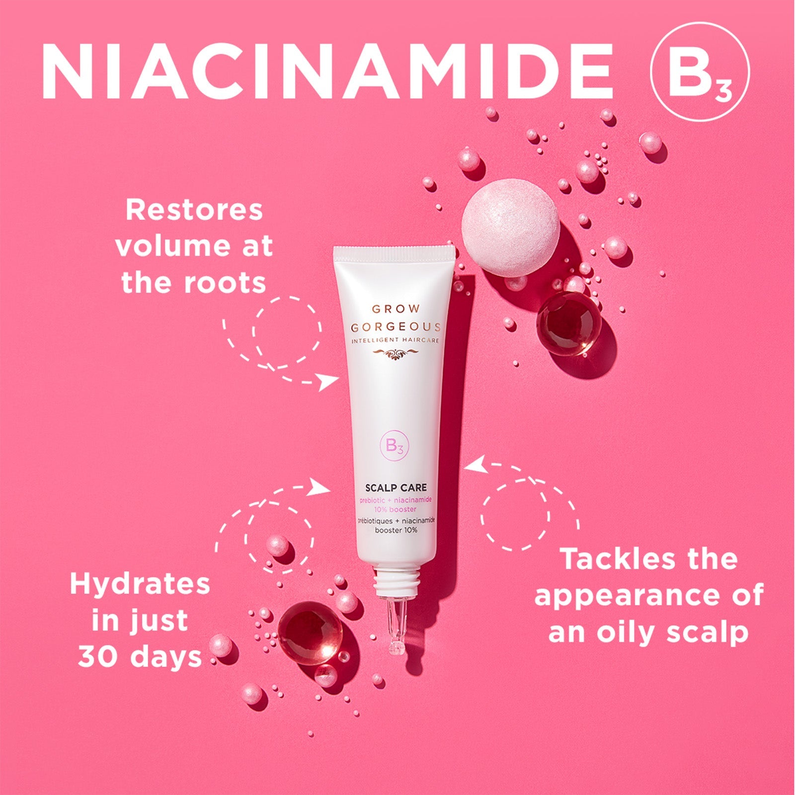 Grow Gorgeous Grow Gorgeous Prebiotic and Niacinamide 10% Booster 30ml Hair Care