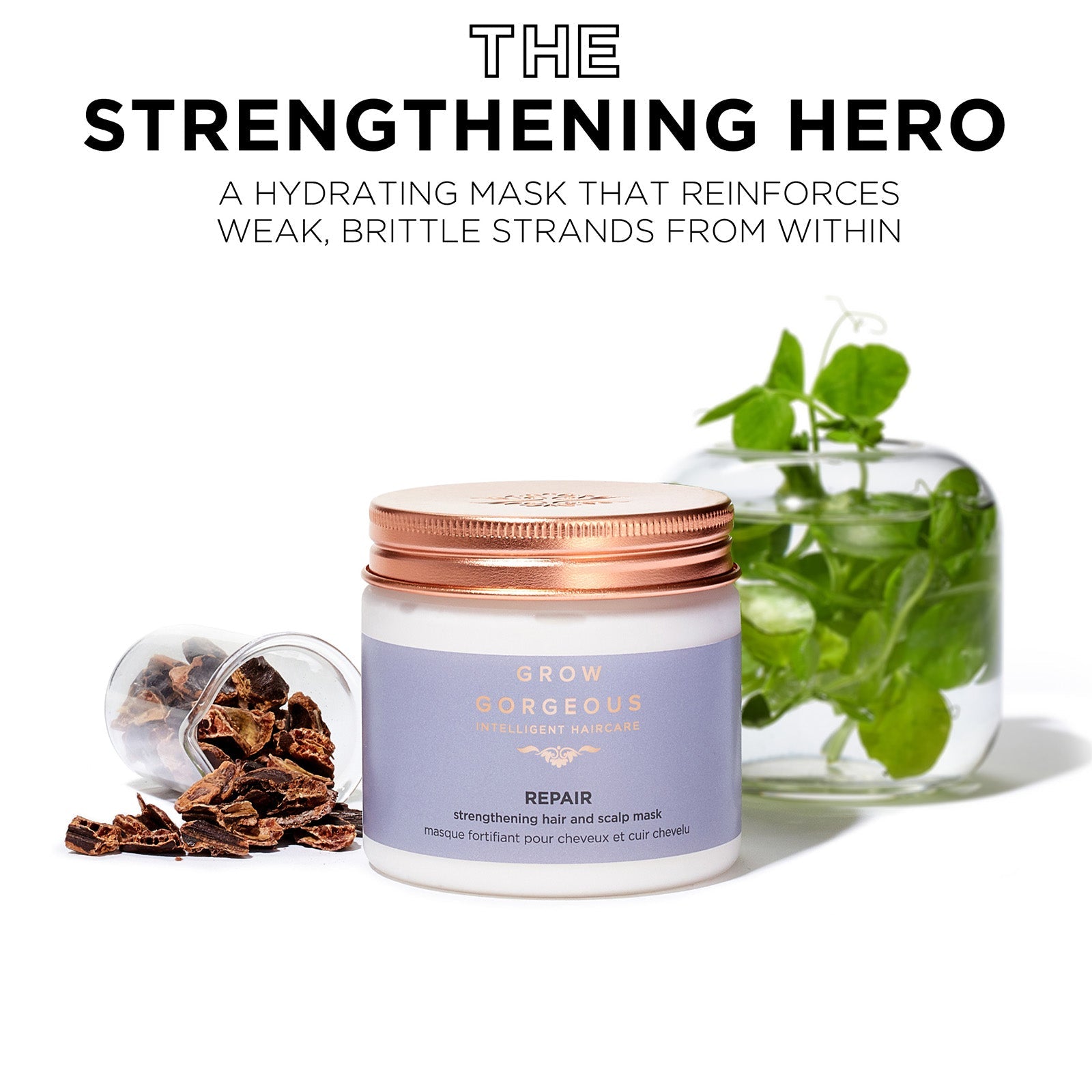 Grow Gorgeous Grow Gorgeous Repair Strengthening Hair and Scalp Mask 200ml Hair Care