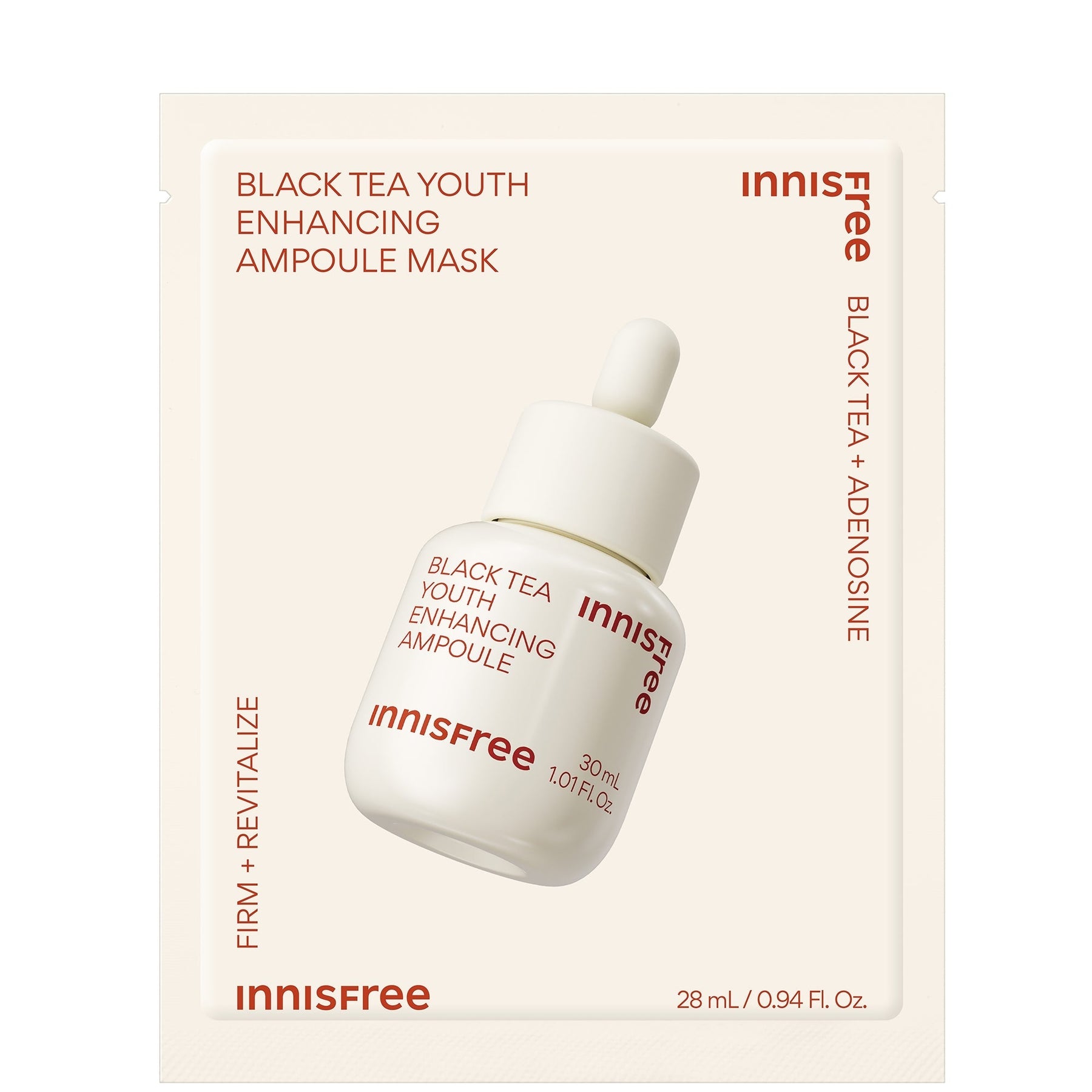 innisfree INNISFREE Black Tea Youth Enhancing Ampoule Mask 28ml Skin Care