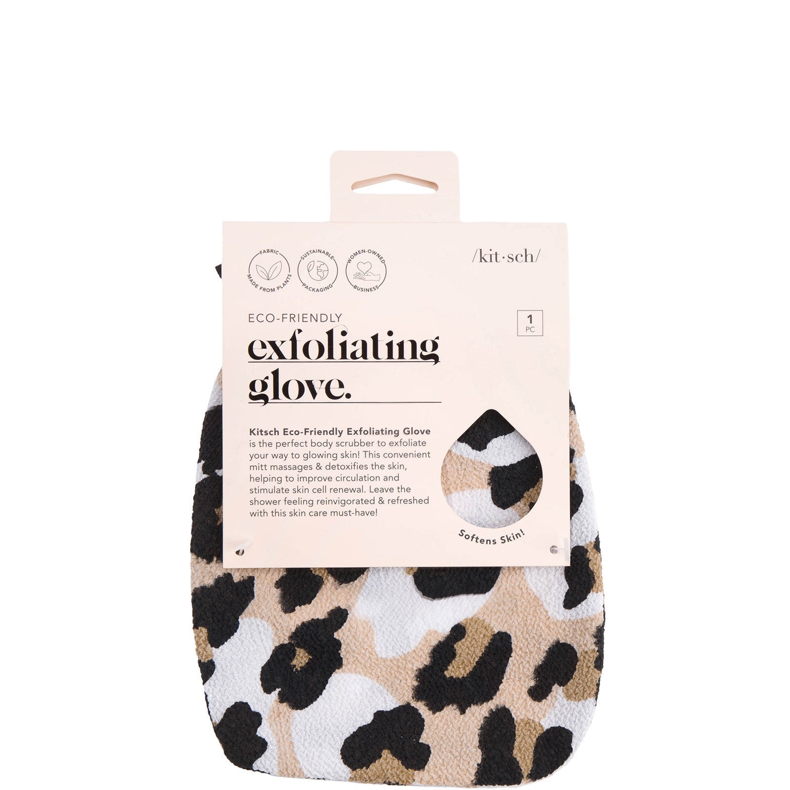 Kitsch Kitsch Eco-Friendly Exfoliating Glove - Leopard Body Care