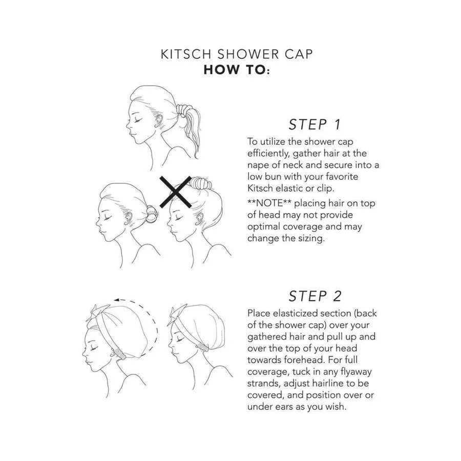 Kitsch Kitsch Recycled Polyester Luxe Shower Cap - Stripe Hair Care [Health and Beauty]