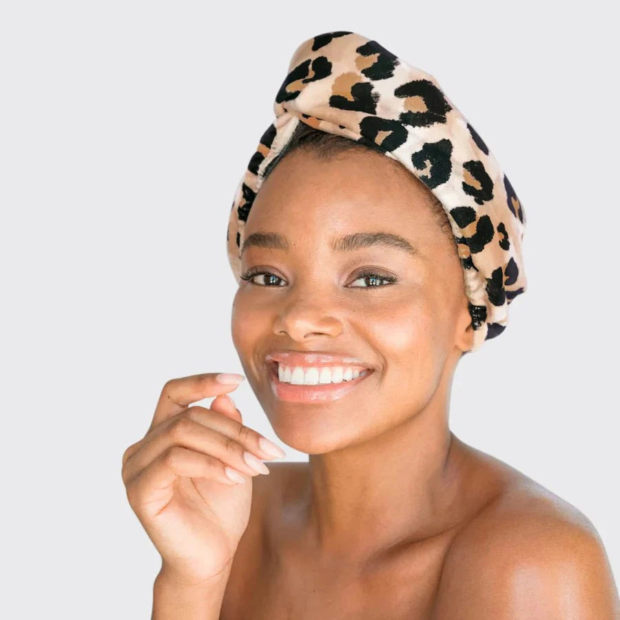 Kitsch Kitsch Microfiber Quick-Dry Hair Towel Turban - Leopard Hair Care