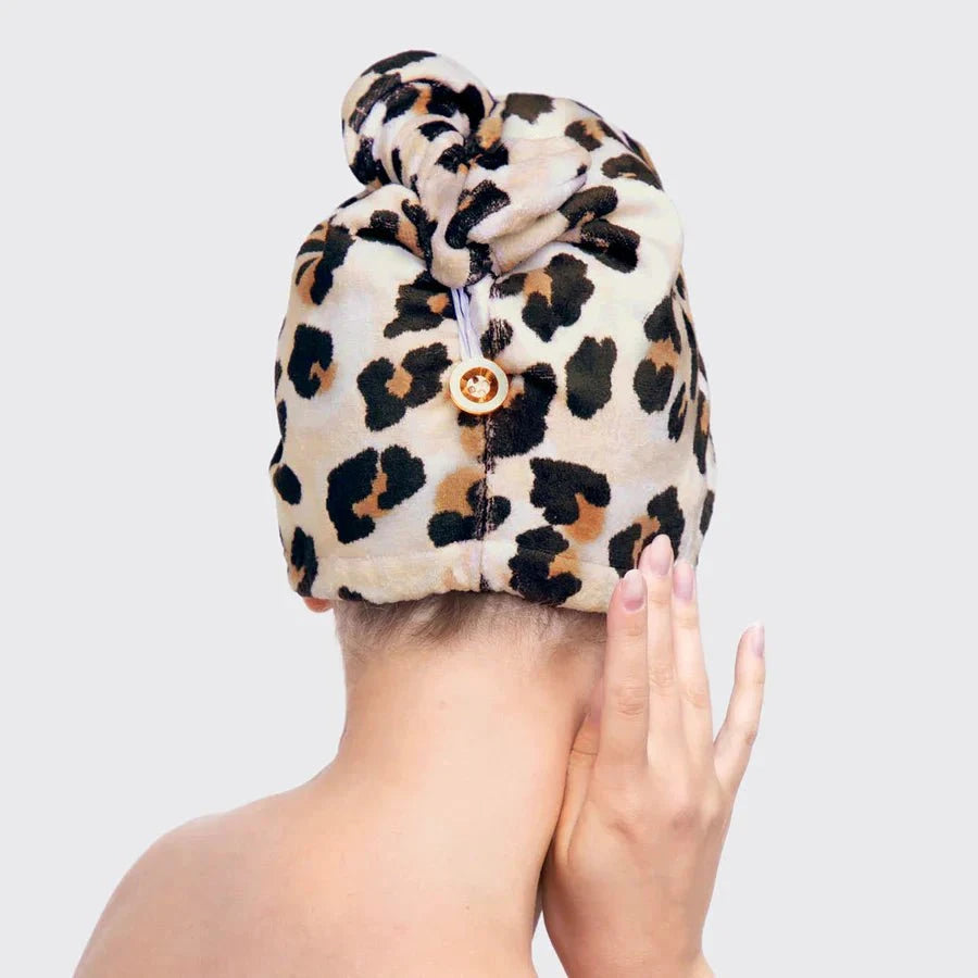 Kitsch Kitsch Microfiber Quick-Dry Hair Towel Turban - Leopard Hair Care