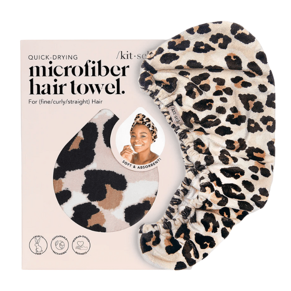 Kitsch Kitsch Microfiber Quick-Dry Hair Towel Turban - Leopard Hair Care
