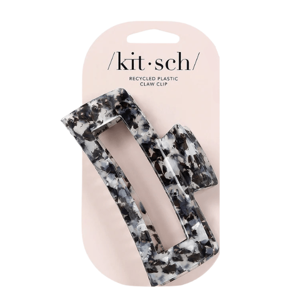 Kitsch Kitsch Rectangle Claw Clip Jumbo - Black Marble Hair Care