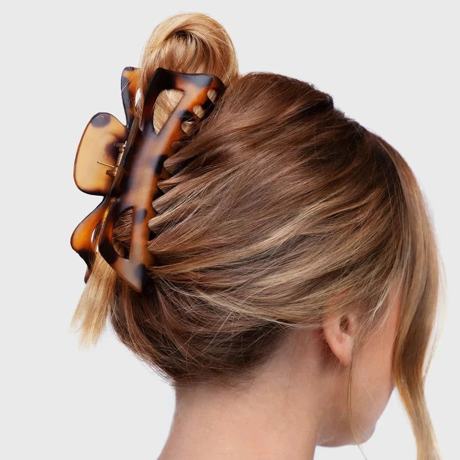 Kitsch Kitsch Recycled Plastic Classic Claw Clips Jumbo 2pc Set - Black & Tort Hair Care