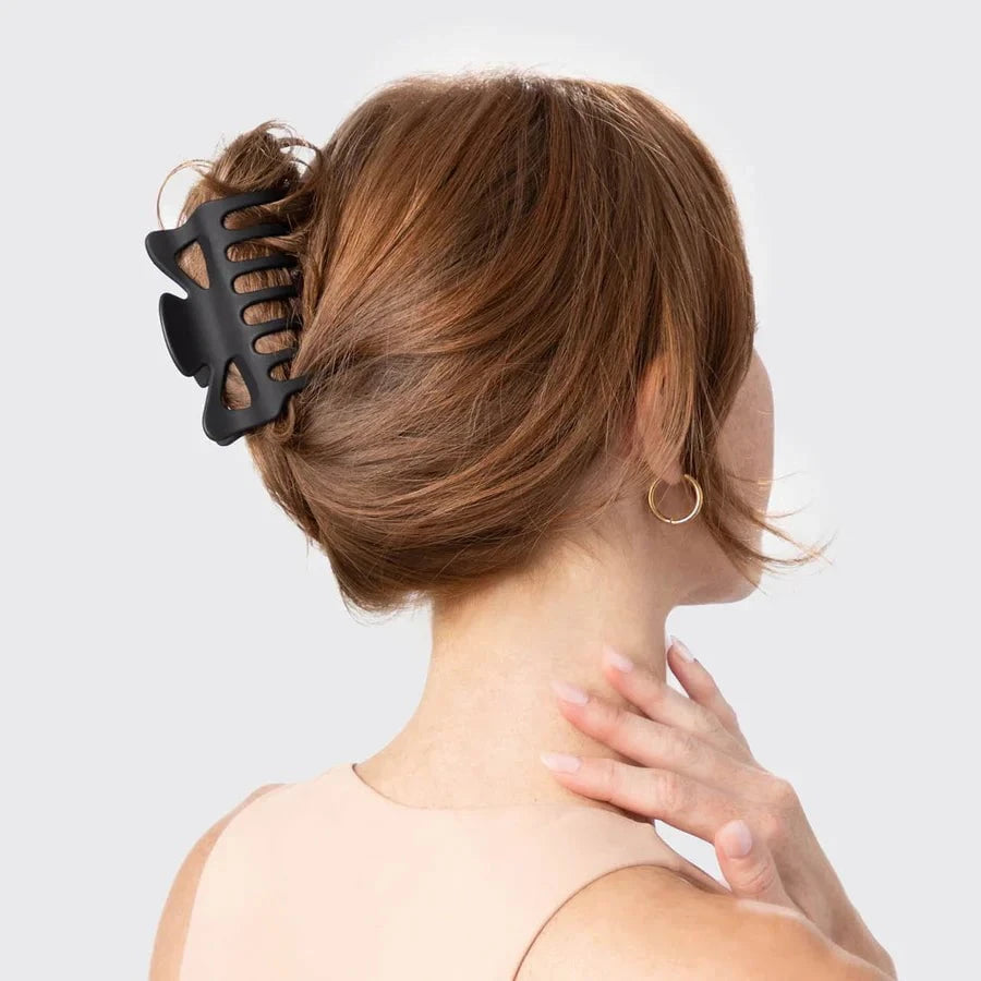 Kitsch Kitsch Recycled Plastic Medium Classic Claw Clips 2pc Set - Black & Tort Hair Care