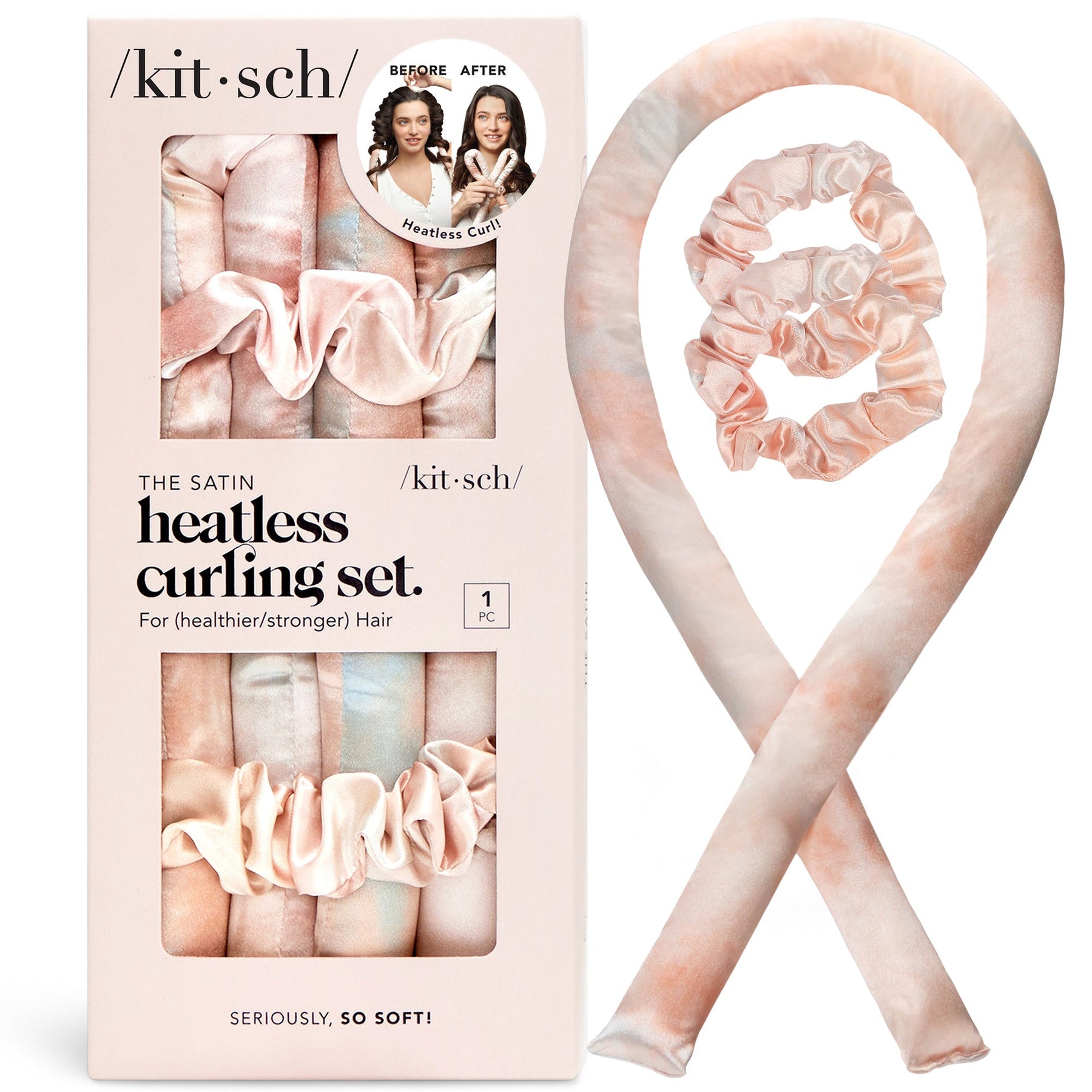 Kitsch Kitsch Satin Heatless Curling Set - Sunset Tie Dye Hair Care