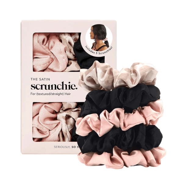 Kitsch Kitsch Satin Sleep Scrunchies 5pc Set - Assorted Hair Care