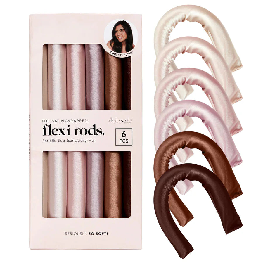 Kitsch Kitsch Satin Flexi Rods 6pc Set - Rosewood Hair Styling Products