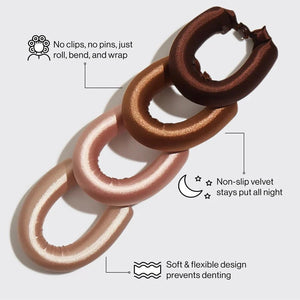 Kitsch Kitsch Satin XL Flexi Rods 4pc Set- Rosewood Hair Styling Products