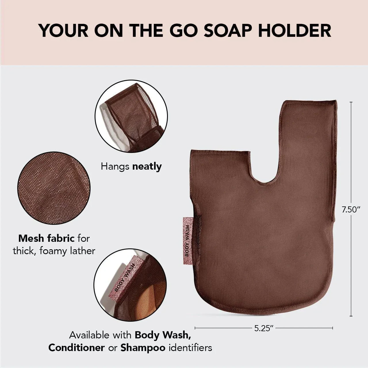 Kitsch Kitsch Body Bar Saver Bag - Chocolate Home Accessories
