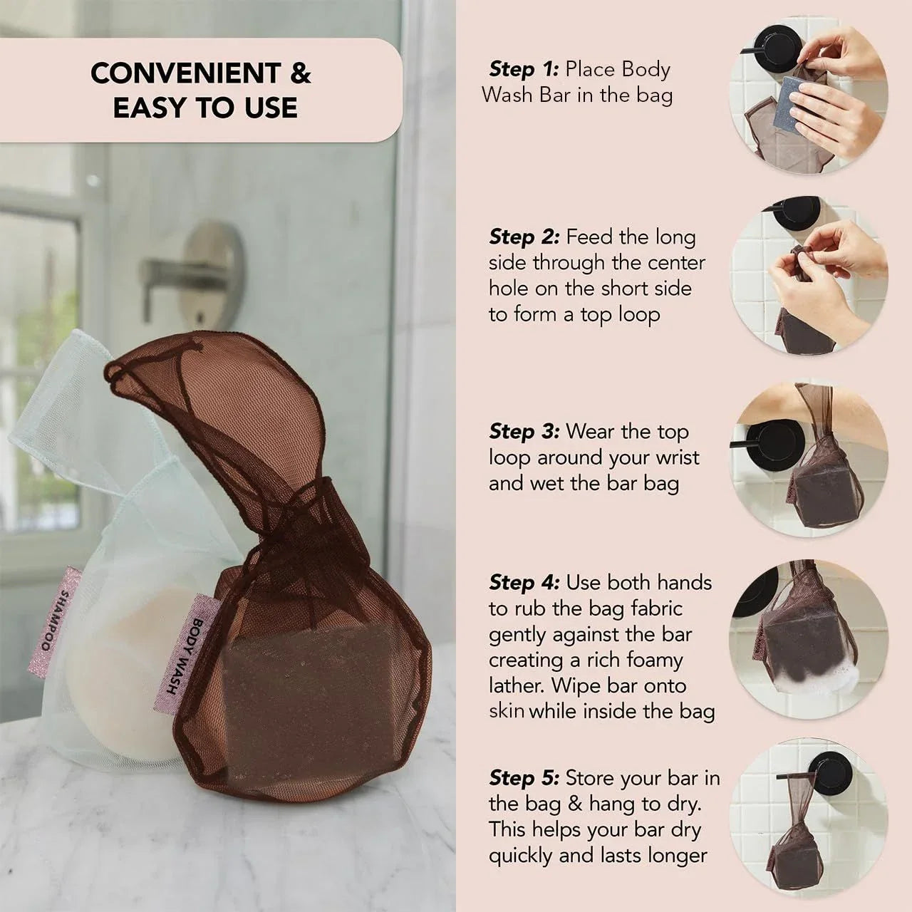 Kitsch Kitsch Body Bar Saver Bag - Chocolate Home Accessories