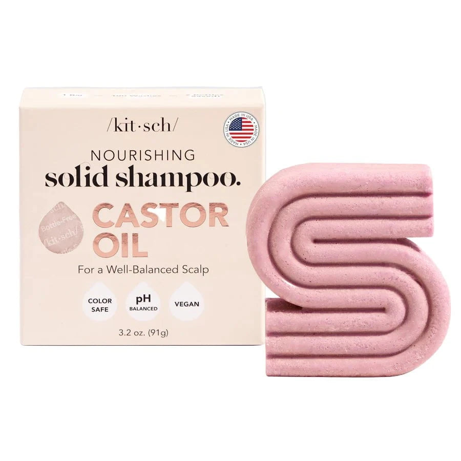 Kitsch Castor Oil Smoothing Solid Shampoo Bar 91g – AbsoluteSkin