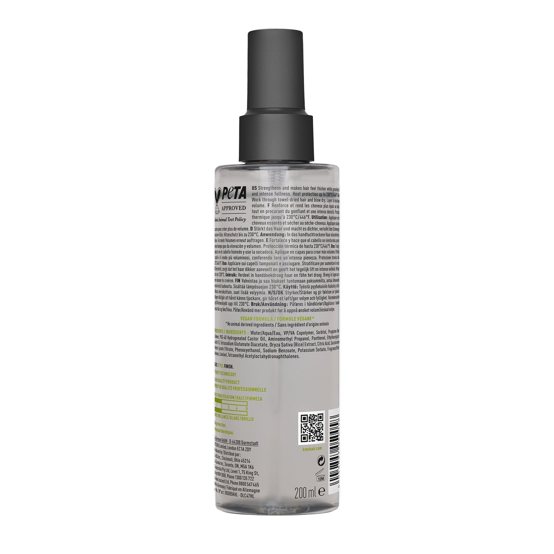 KMS KMS Add Volume Volumizing Spray 200ml Hair Styling Products