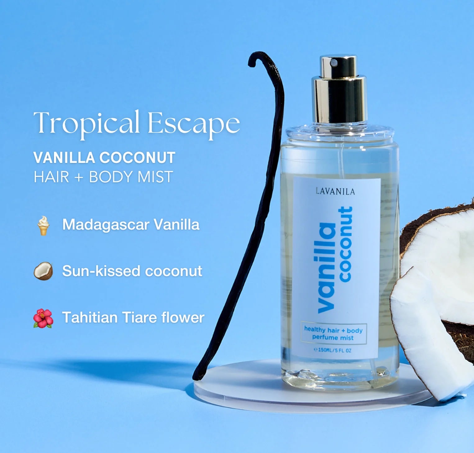 Lavanila Lavanila The Healthy Hair + Body Mist Vanilla Coconut 150ml Fragrance/Hair Mist