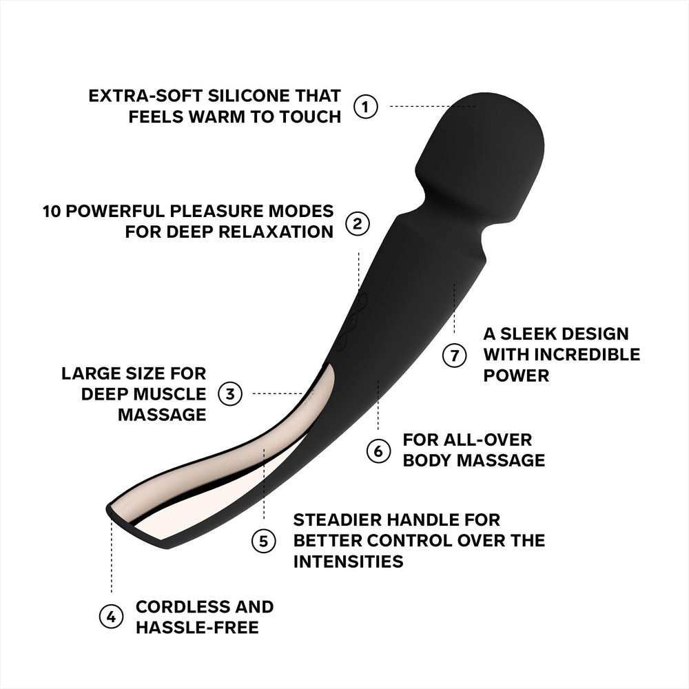 LELO LELO Smart Wand 2 Large Black Sexual Wellness