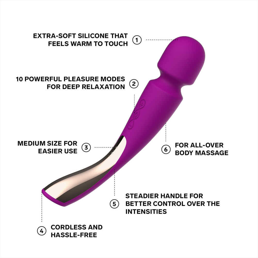 LELO LELO Smart Wand 2 Medium Deep Rose Sexual Wellness