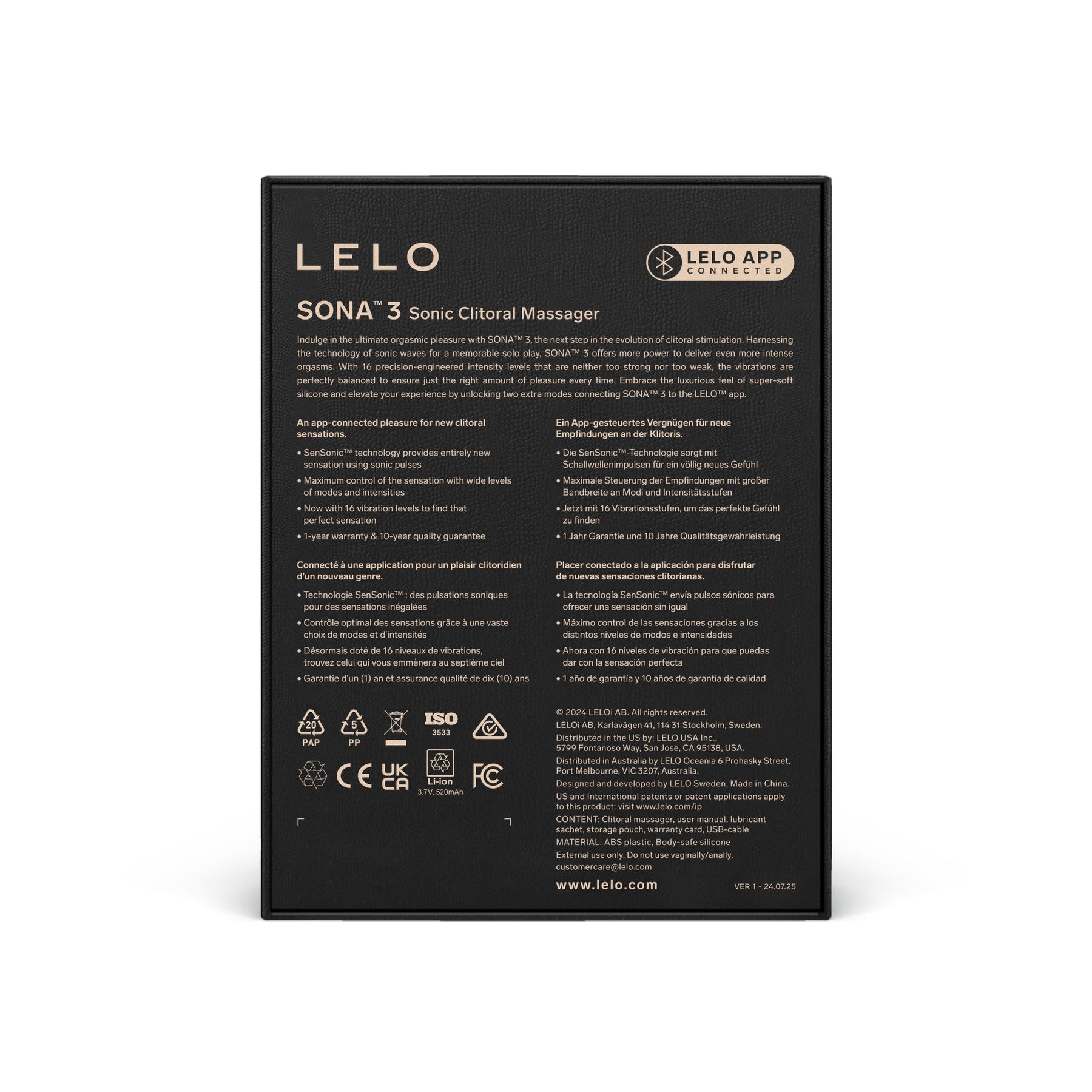LELO LELO SONA 3 - Violet Dusk Sexual Wellness