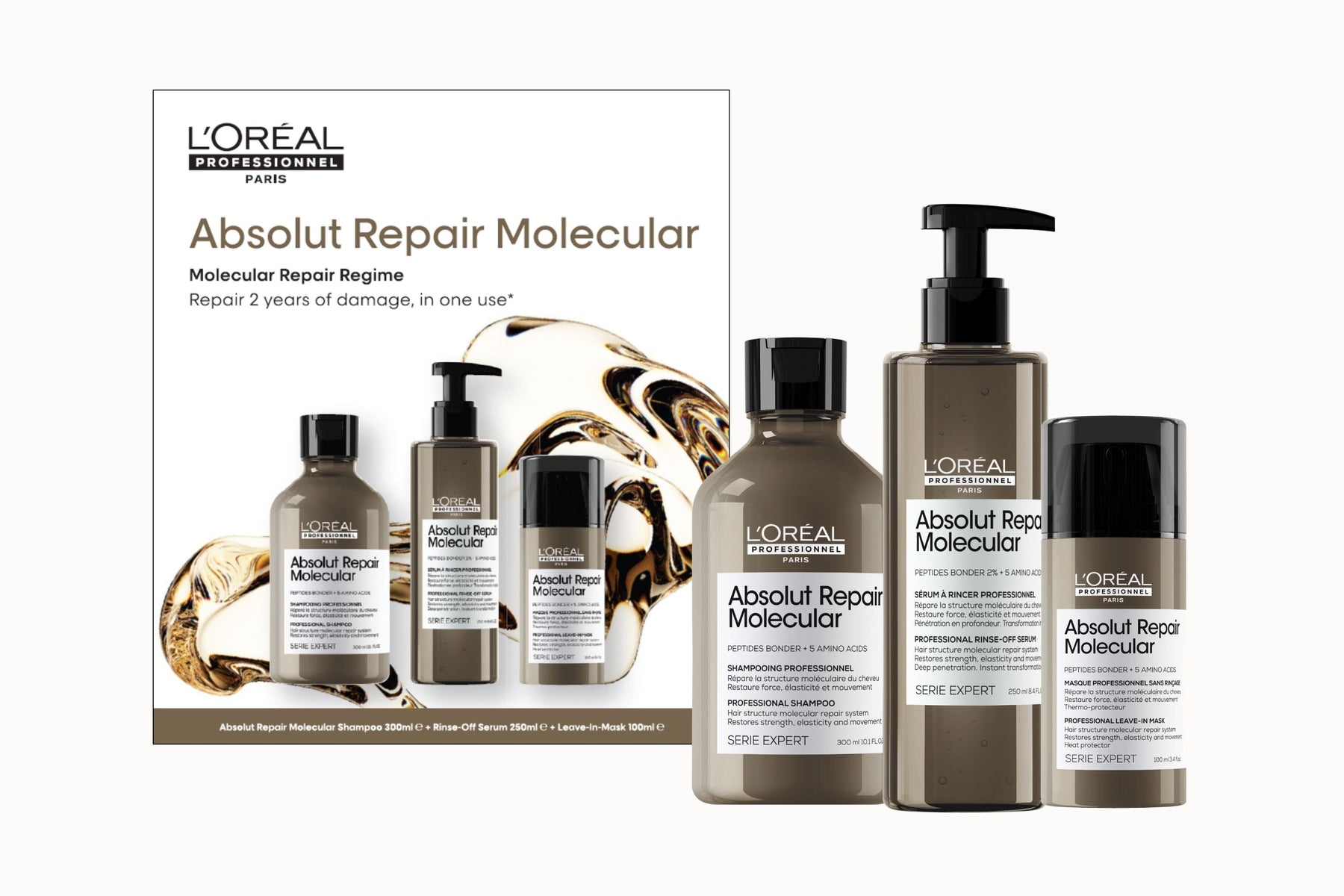 LOreal Professionnel L'Oreal Professionnel Absolut Repair Molecular Trio Pack Gift Sets [Health and Beauty]