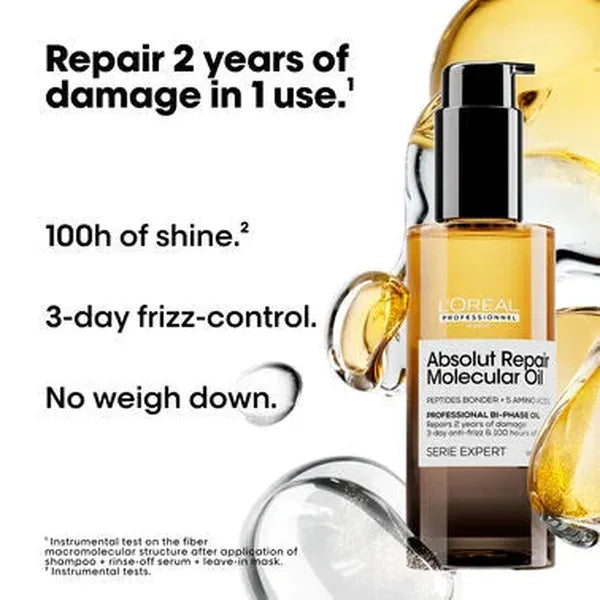 LOreal Professionnel L'Oreal Professionnel Serie Expert Absolut Repair Molecular Oil 90ml Hair Oils & Serums