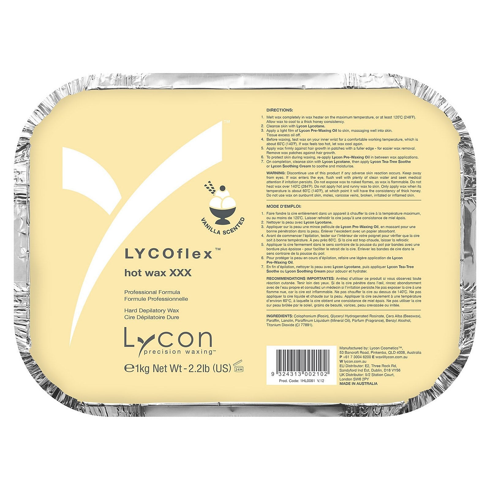Lycon Lycon Lycoflex Vanilla Hot Wax Xxx 1Kg Body Care