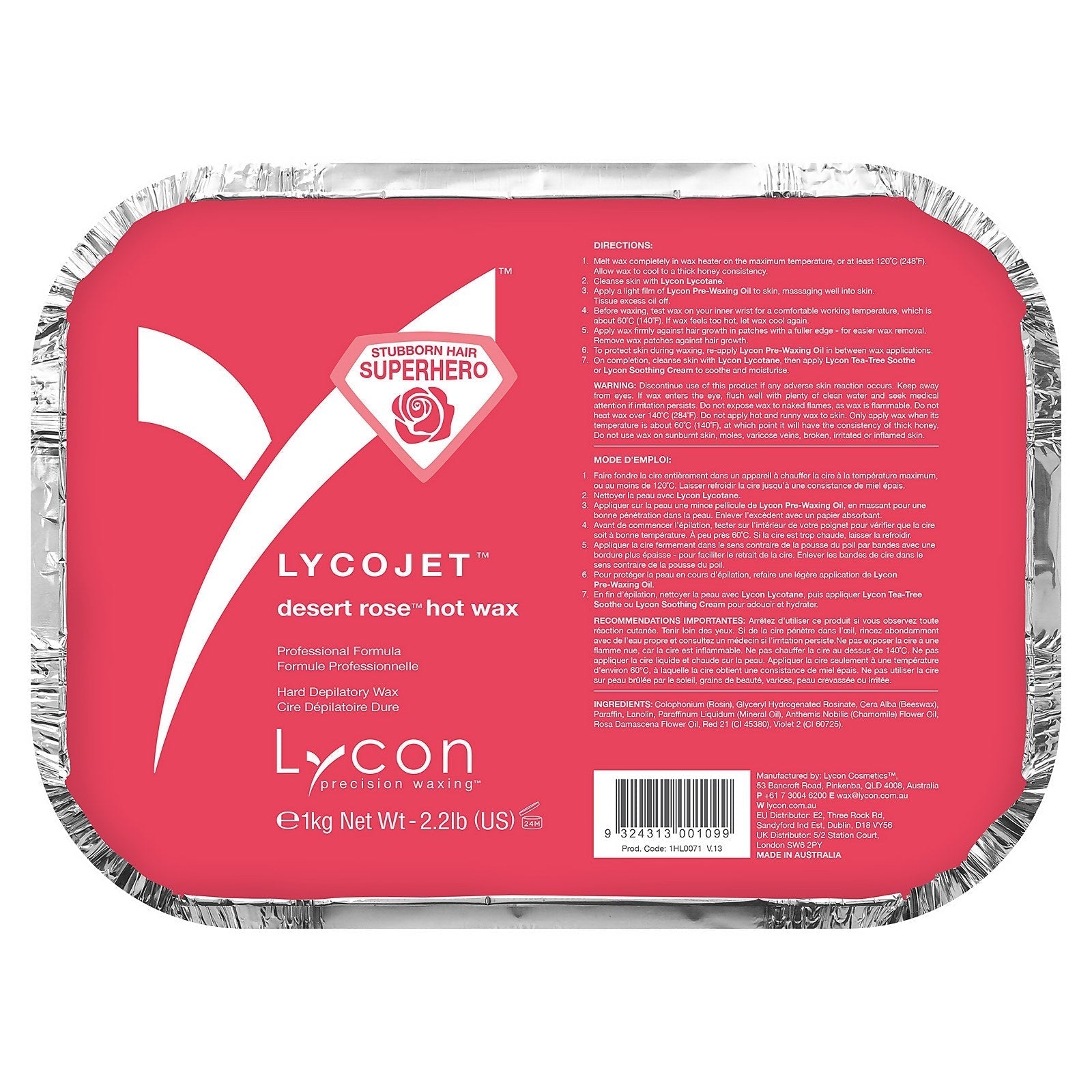 Lycon Lycon Lycojet Desert Rose Hot Wax 1Kg Body Care