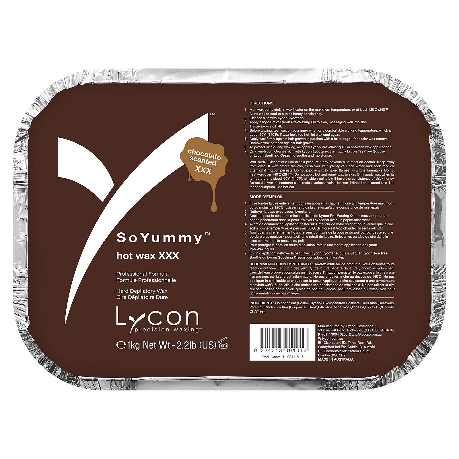 Lycon Lycon So Yummy Hot Wax Xxx 1Kg Body Care