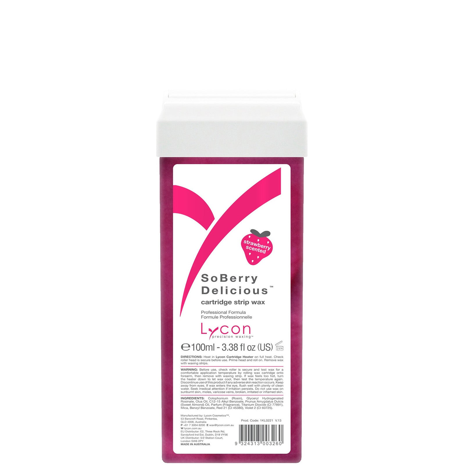 Lycon Lycon Soberry Delicious Cartridge Strip Wax 100ml Body Care
