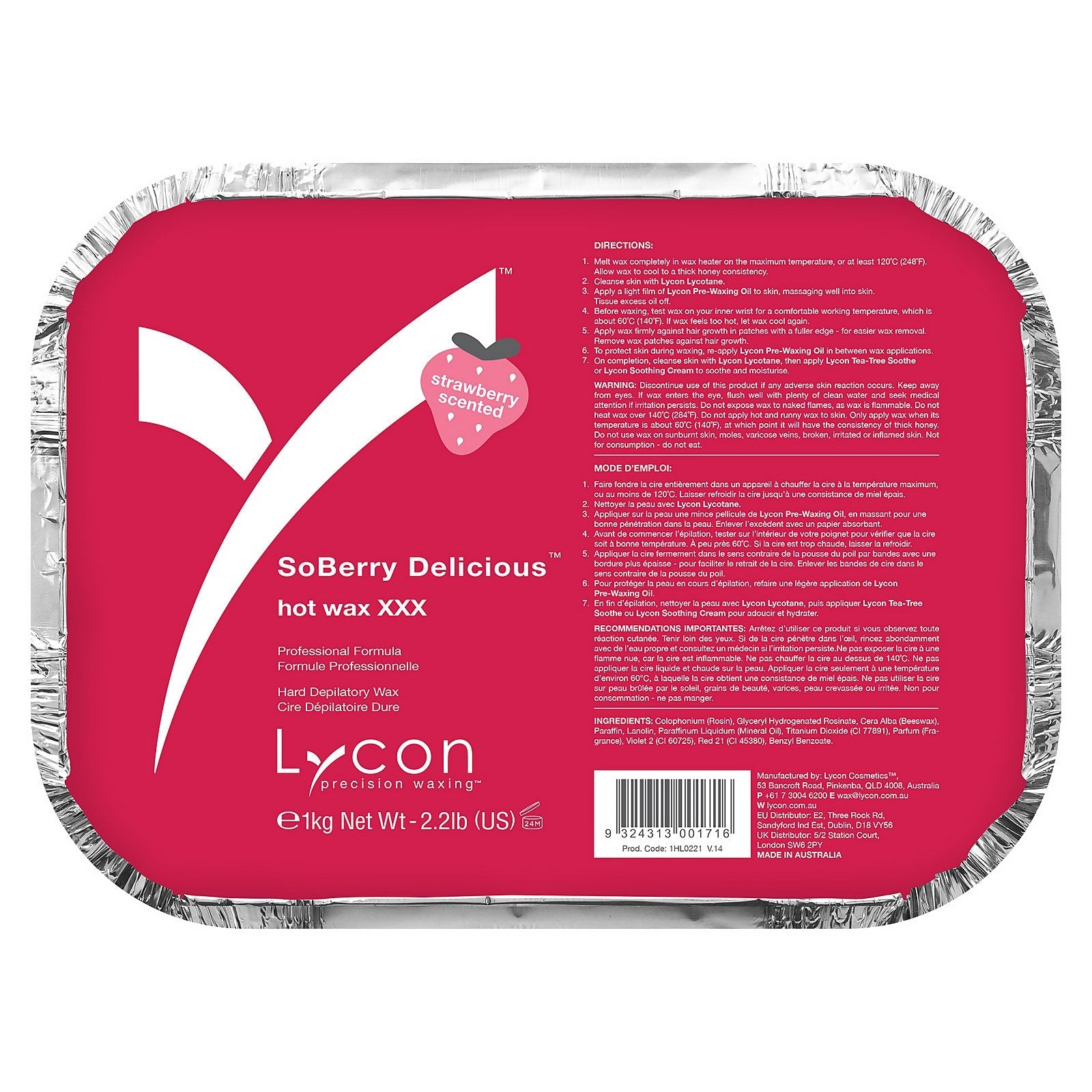 Lycon Lycon Soberry Delicious Hot Wax Xxx 1Kg Body Care