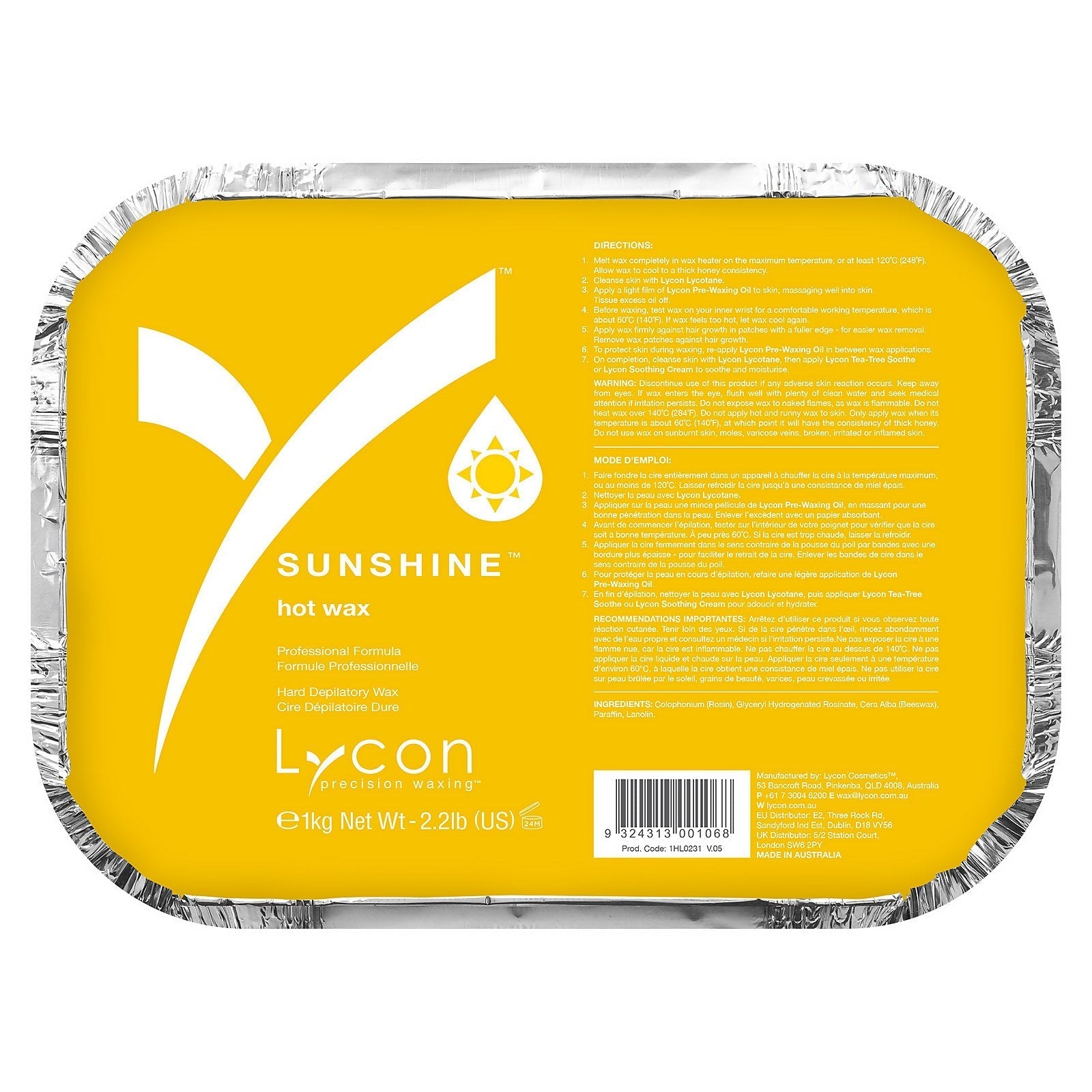 Lycon Lycon Sunshine Hot Wax 1kg Body Care