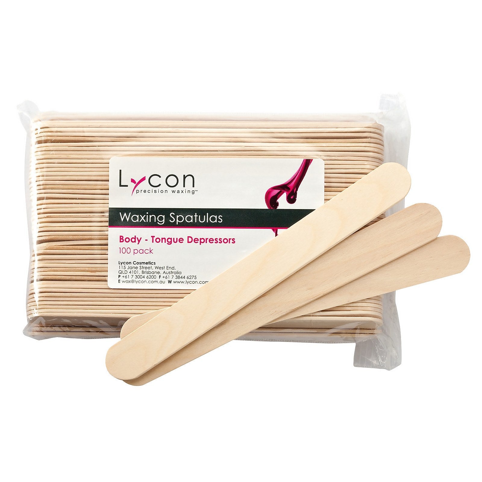 Lycon Lycon Waxing Spatulas Body Tongue Depressors 100 Pack Body Care