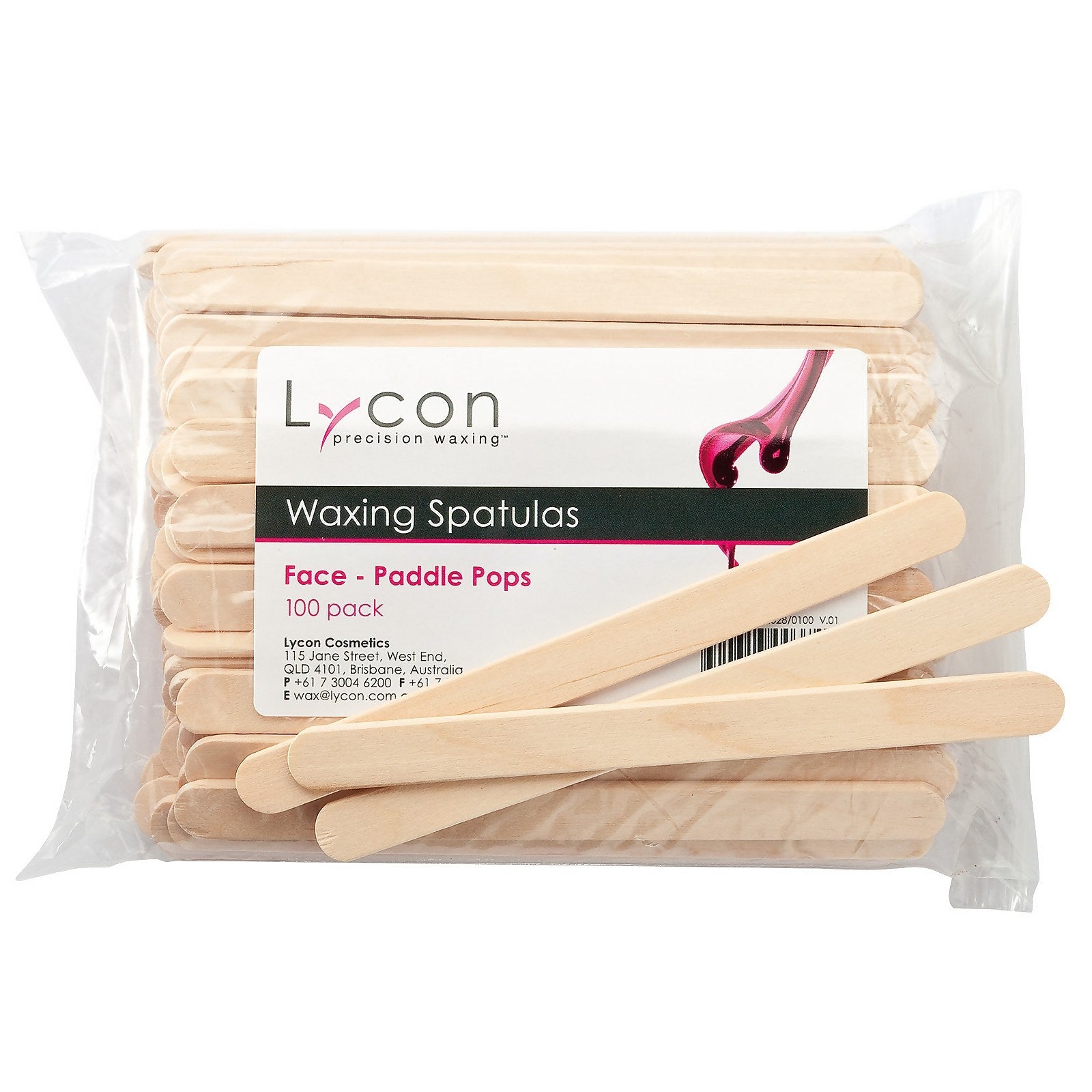 Lycon Lycon Waxing Spatulas Face Paddle Pops 100 Pack Body Care