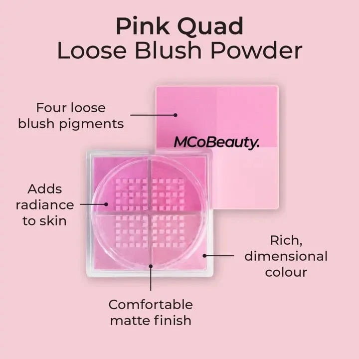MCoBeauty MCoBeauty Blush Quad Loose Powder - Pink Blushers