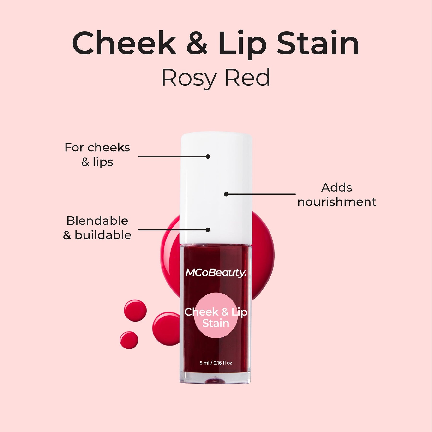 MCoBeauty MCoBeauty Cheek and Lip Stain 2-in-1 Liquid Tint 5ml Cosmetics