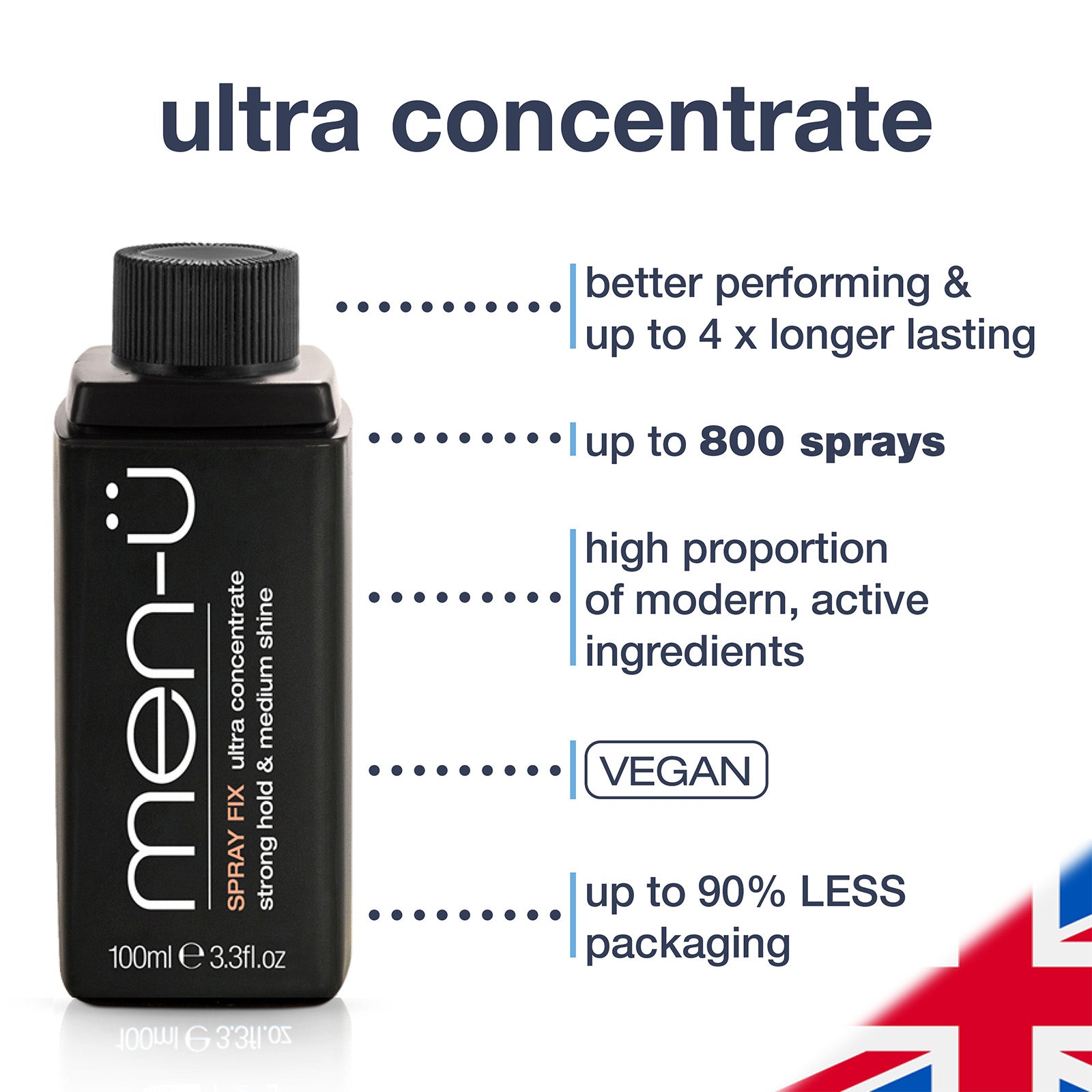 men-u men-ü Men's Hair Spray Fix 100ml Hair Care