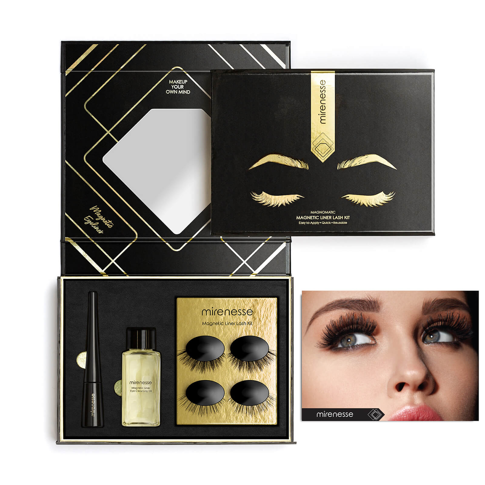 mirenesse mirenesse Magnomatic Magnetic Eyeliner and Eyelashes Day and Night Kit - Volume Vivian Cosmetics