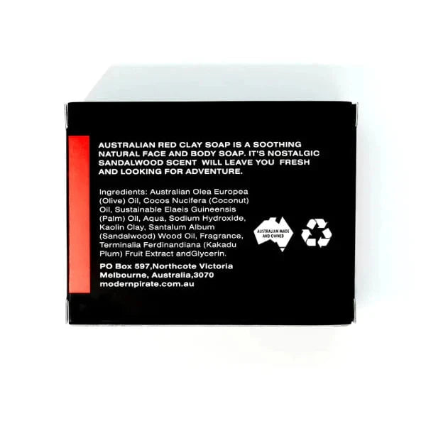 Modern Pirate Modern Pirate Australian Red Clay Soap 110gm Body Care