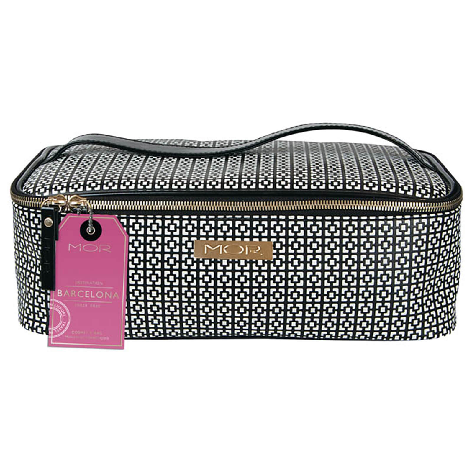 MOR MOR Destination Barcelona Train Case - Black And White Cosmetics [Health and Beauty]