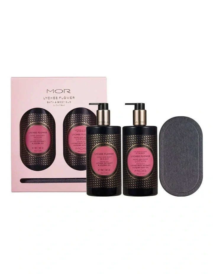 MOR MOR Lychee Flower Bath and Body Duo with Tray Kits & Packs