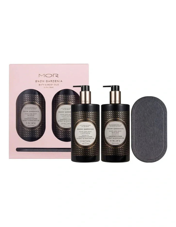 MOR MOR Snow Gardenia Bath and Body Duo with Tray Kits & Packs