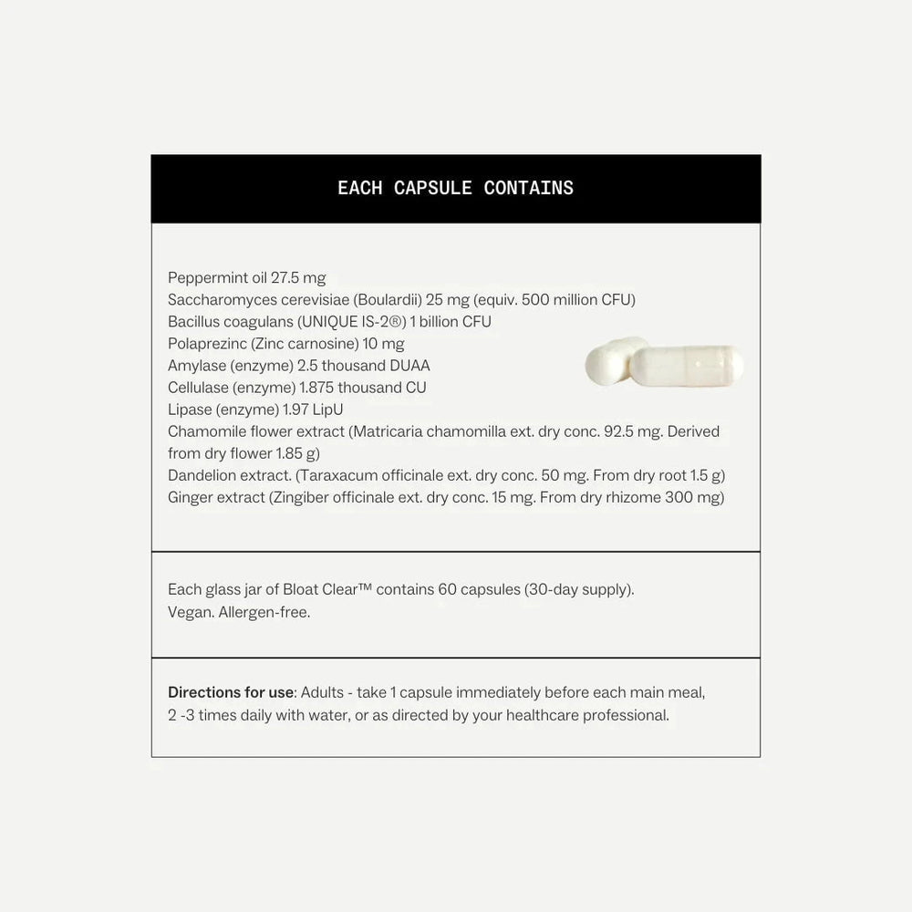 My Way Up My Way Up Bloat Clear 60 Hard Capsules supplements