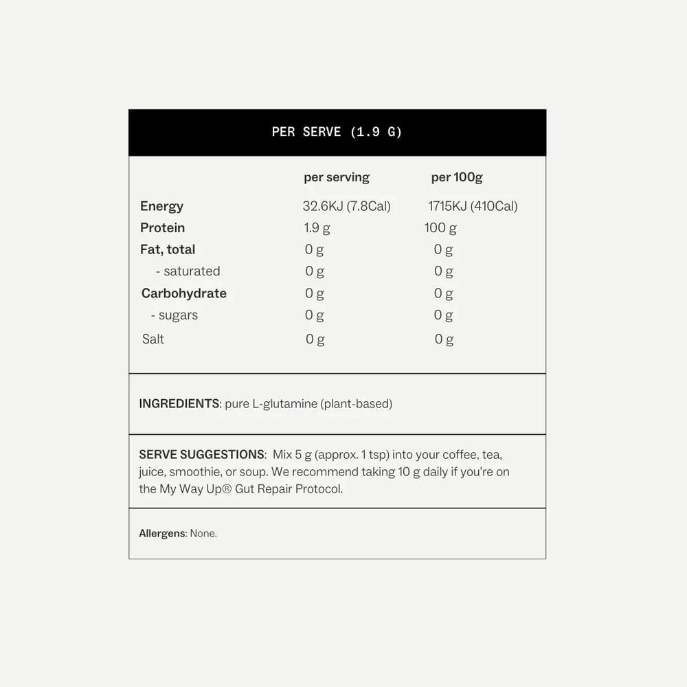 My Way Up My Way Up Clean Glutamine 270g supplements