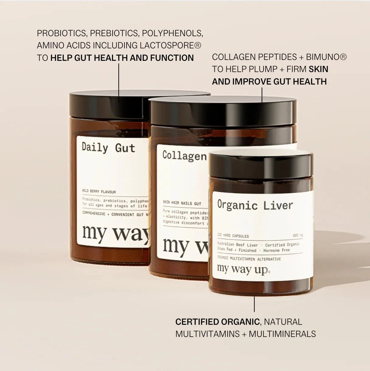 My Way Up My Way Up Complete Gut Maintenance System Bundle supplements