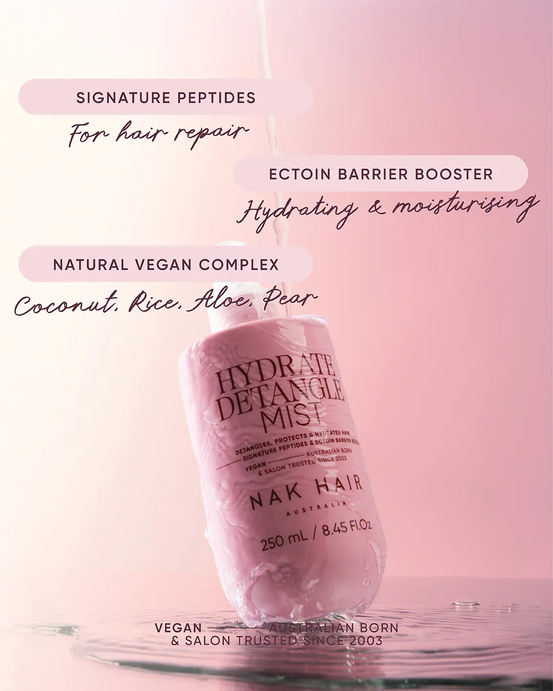 Nak NAK Hydrate Detangle Mist 250ml Hair Care