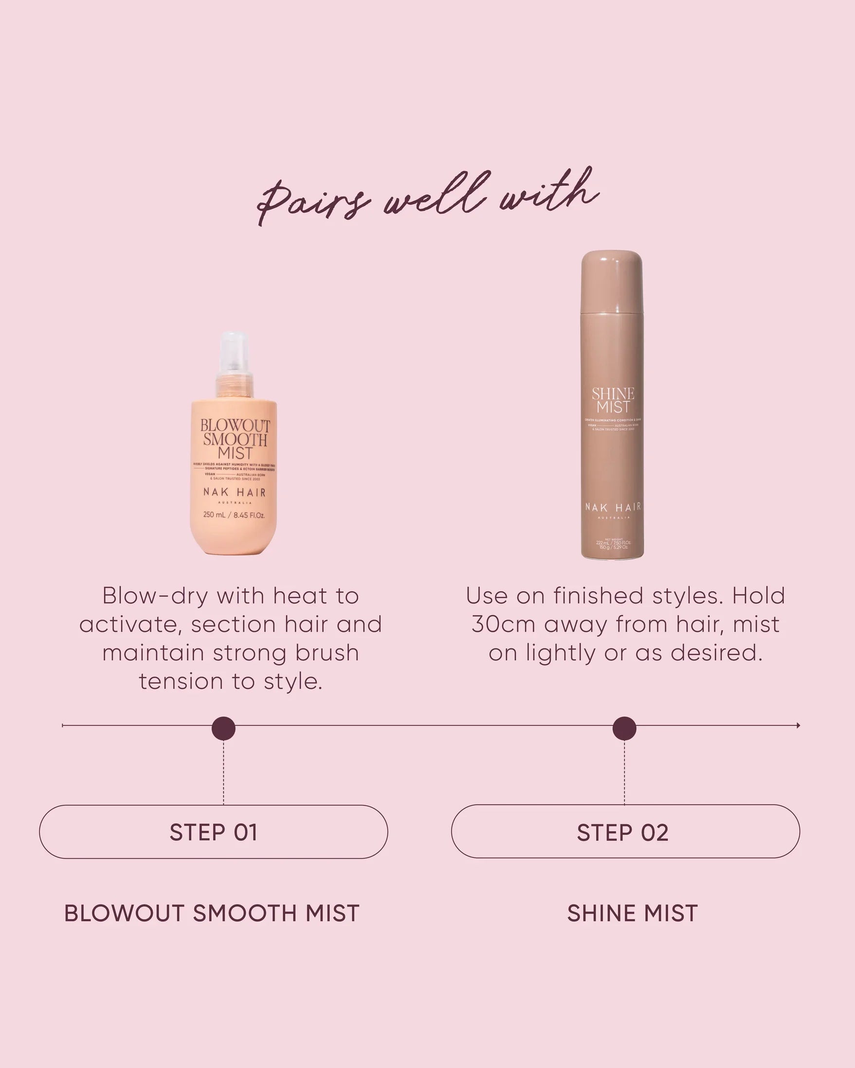 Nak NAK Signature Blowout Mist 250ml Hair Styling Products